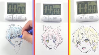 YouTubeショートでバズった3分ですとぷりメンバー描いてみたのまとめ。