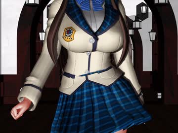 【MMD】廊下を歩く優等生の飛び跳ねるお肉を愛でる動画