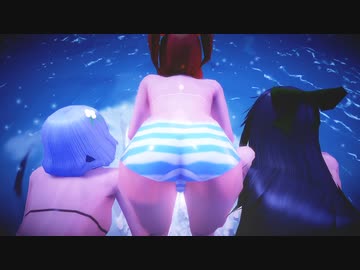 【そばかす式MMD】　エッッックササイズ　 こまち・おくう・べんべん