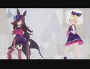 【混合 MMD】その２【sdPBR410】「GLIDE　/　niki」ライスシャワー　鏡音リン