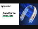 Nawsun 吊り下げ式ポータブル首ファン ミニ 4 ターボ個人ウェアラブル USB 充電式首ファン