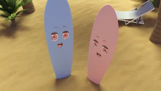 サーフボード琴葉姉妹