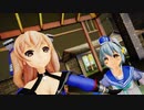 【異種２人化カメラ配布】 【MMD艦これ】 アイシテ とあ 水着セーラー娘な　サミュエル　ジョンストン  【MikuMikuDance】