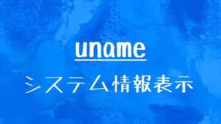 [10秒Linux]ざっくりわかる「uname」