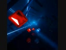 機内でbeat saber（飛行機離陸のbutterfly）