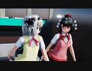 【ＭＭＤ】駅の階段を昇るだけ　魂魄妖夢・射命丸文　【Ray-MMD1.52　スパッツ】