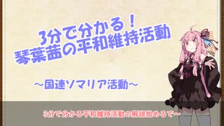 【VOICEROID解説】3分で分かる平和維持活動【国連ソマリア活動】