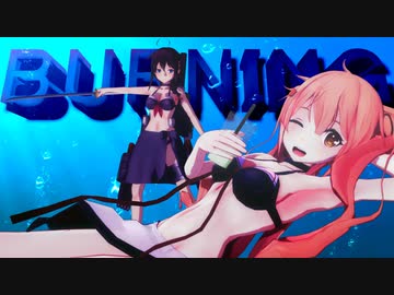 【MMD夏祭り2022】白露型五姉妹＋αで夏のBURNING【MMD艦これ】