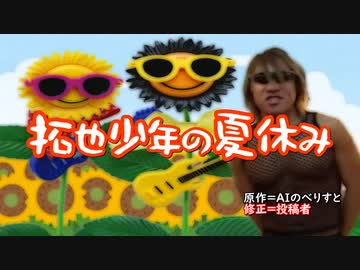 拓也少年に夏休みの日記を書いてもらった