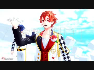 【MMDツイステ】ちょっとあざとい（オルト）・三原色（エース・デュ―ス・グリム）【MMD夏祭り2022】