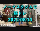 ノーマスクジムで筋トレ 20220814