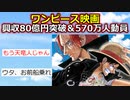 【2ch】ワンピース映画、興収80億円突破＆570万人動員で「ポスト鬼滅」か？【ONE PIECE FILM RED】【ゆっくり】