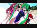 【MMD】ミクマンボ【水着 ミク リン テト ハク ルカさん  】