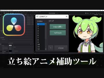 【DaVinci Resolve】立ち絵アニメーション補助ツールを作った