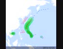 20年分の台風の動きを眺めるだけ