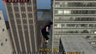 Tony Hawk's Underground Manhattan Combo TAS: 134,795,518 points