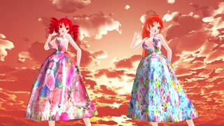 【MMD】紅々【重音テト　波音リツ】