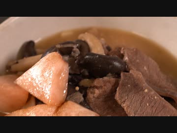 ほうとうに桃混ぜてみた。多分うまい。