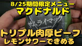 マクドナルドで炙り醬油風トリプル肉厚ビーフを食す！！【飯動画】【宅飲み】