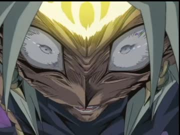 レッドアイズで抜いた城之内を庇うマリク
