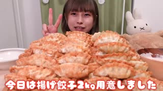 【大食い】[咀嚼音] bibigo揚げ王餃子2kg□□□