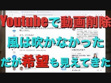 Youtubeで動画削除。風は吹かなかった。だが希望も見えてきた。