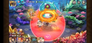【モンスター娘TD】'ほぼ'火属性PTで 双角型キングスライムLv.MAX【テルル不使用】