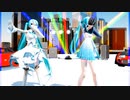 MMD、ミク計２人、で、キメラ