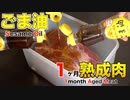 ごま油で1ヶ月熟成肉作ってみた Insane Sesame oil wet  Age Experiment!! (1)