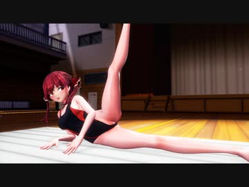 【紳士MMD】せんちょが競泳水着でゆっくりエッッックササイズ
