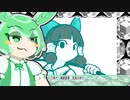 ずんだもんと　博麗霊夢描いてみた