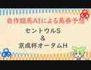自作競馬AIでセントウルS&京成杯オータムH予想！