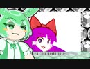 ずんだもんと　レタッチで旧作靈夢描いてみた