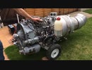 住宅街でターボジェットエンジンを稼働させる動画