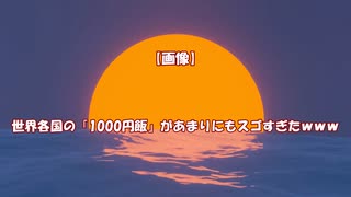 【画像】世界各国の『1000円飯』があまりにもスゴすぎたｗｗｗ