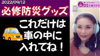 【車の防災グッズ】この３つは、いざという時のために車の中に入れておいて下さい！