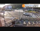 バス専用道路に侵入する瞬間
