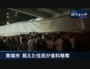 飢えた住民が食料を略奪
