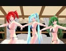 【MMD】寝室ベッドと砂の城【重音テト　櫻花アリス　初音ミク】