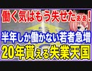 働く気はもう失せたぁぁ！K失業給付のおかげで半年しか働かない若者が急増！合法的に20年以上貰える失業天国！【2022/09/16】