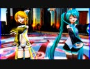 MMD、リン、ミク、計２人、で、推シ舞イガール