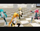 【MMD】 あぴミク、リン、ネル、テトでいーあるふぁんくらぶ