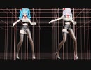 MMD Tda Haku and Miku Mini Skirt ( Glide )