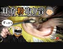 カラー版【すっきり！本物耳かきASMR】耳介の粉取り音/おばあちゃんの耳シリーズ/お風呂上り黒綿棒 Real Ear Cleaning Sound /SONY ECM-PC60/癒しの耳掃除