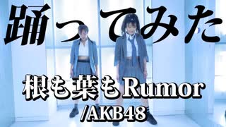 【踊ってみた】根も葉もRumor【AKB 48】