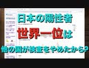 日本の陽性者世界一位は他の国が検査をやめたから?