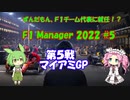 【F1 manager 2022】ずんだもん、F1マネージャーになる #5