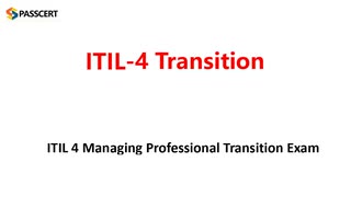 ITIL 4 Managing Professional Transition ITIL-4 Transition Study Guide