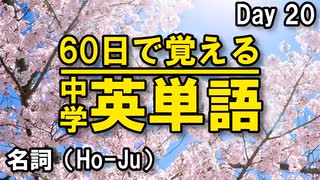 中学英単語を60日で覚えよう Day 20 【名詞（Ho-Ju）】 - リスニングで覚える英単語