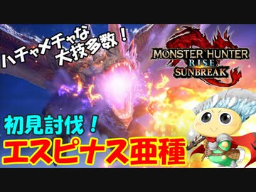 【#サンブレイク】滅茶苦茶な大技多数！大剣で「エスピナス亜種」を初見狩猟！【モンハンライズ】